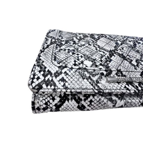 Steve‎ Madden Snake Print Crossbody Organizer Bag Faux Leather Designer Travel - Picture 3 of 16
